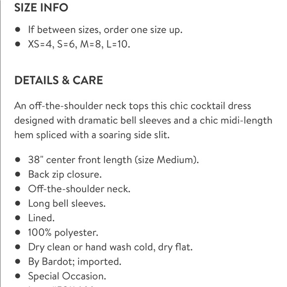 NWT Bardot solange off shoulder midi party dress - Picture 5 of 5